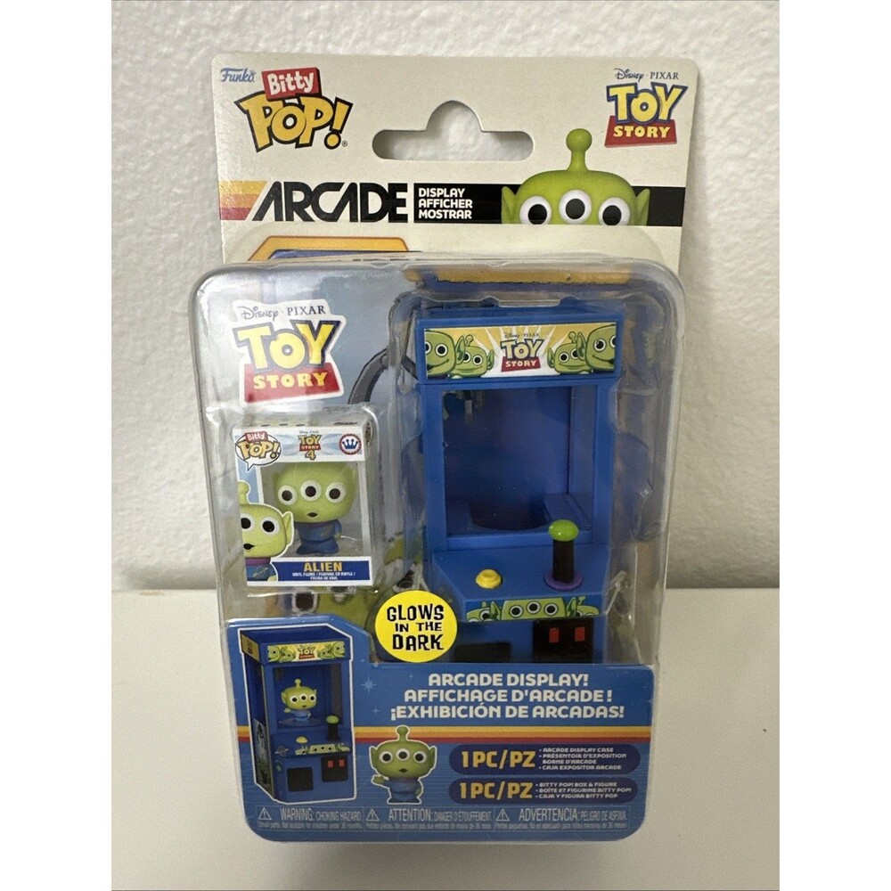 Funko Bitty Pop Arcade Toy Story Alien Claw Machine Glow in the Dark Mini Figure